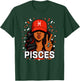Pisces Black Woman Red Hat Symbol Birthday Zodiac T-Shirt - T-Shirt | Forest
