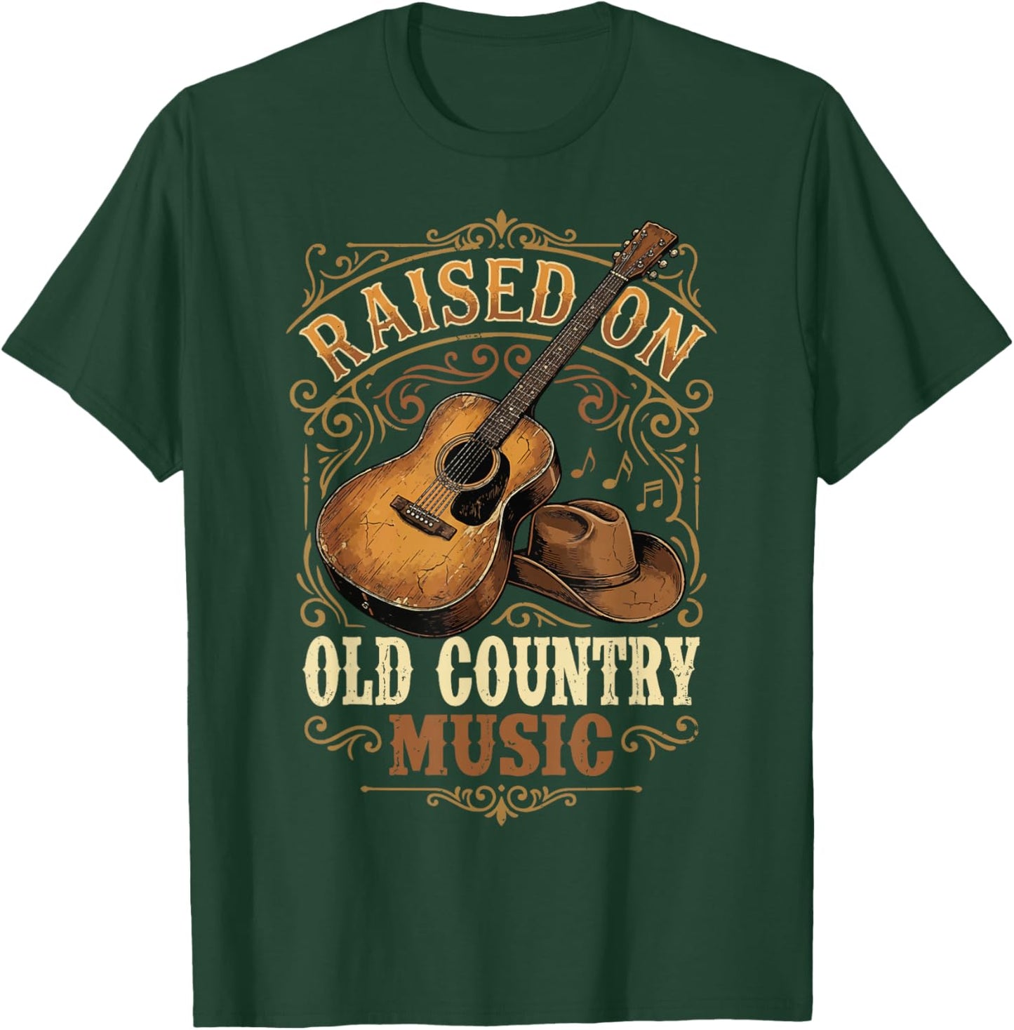 Raised On Old Country Music T-Shirt - T-Shirt | Forest