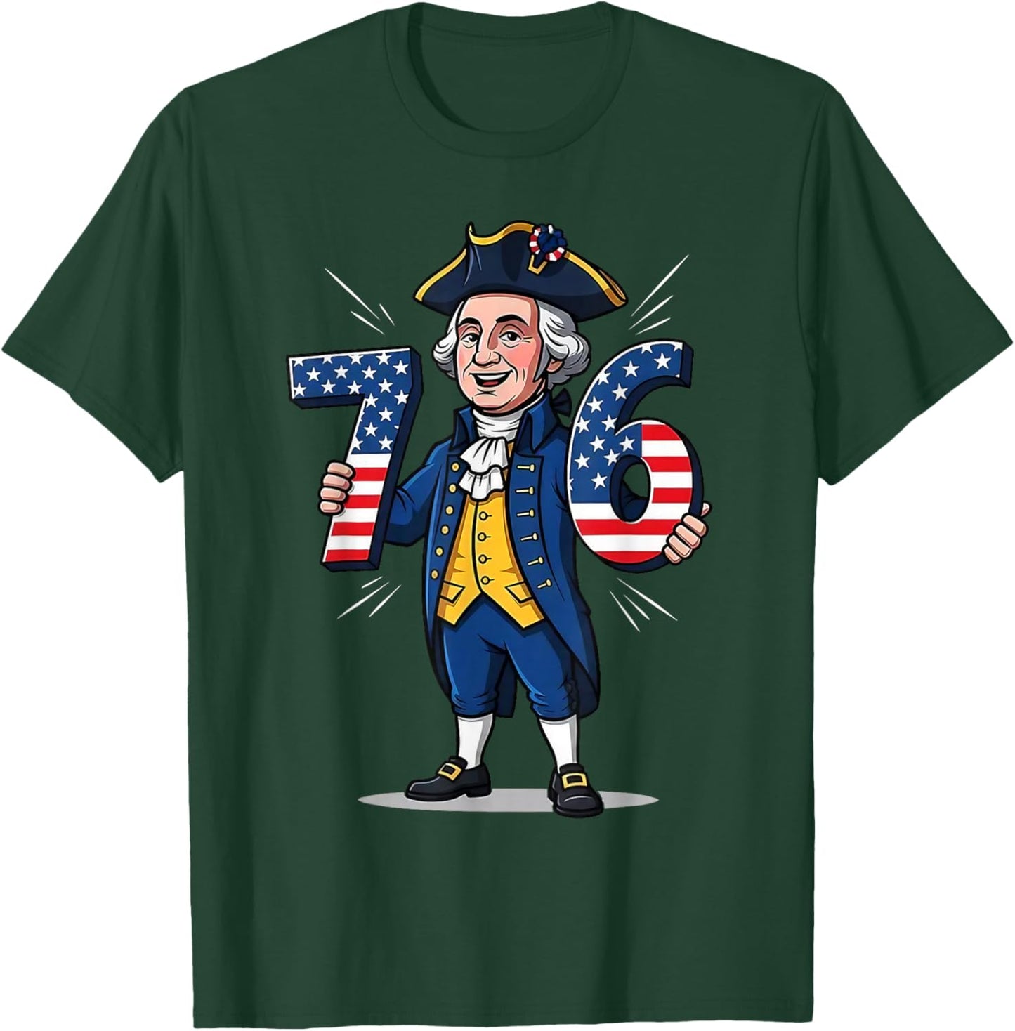 6-7 7-6 George Washington Shirt Six Seven American Design T-Shirt - T-Shirt | Forest