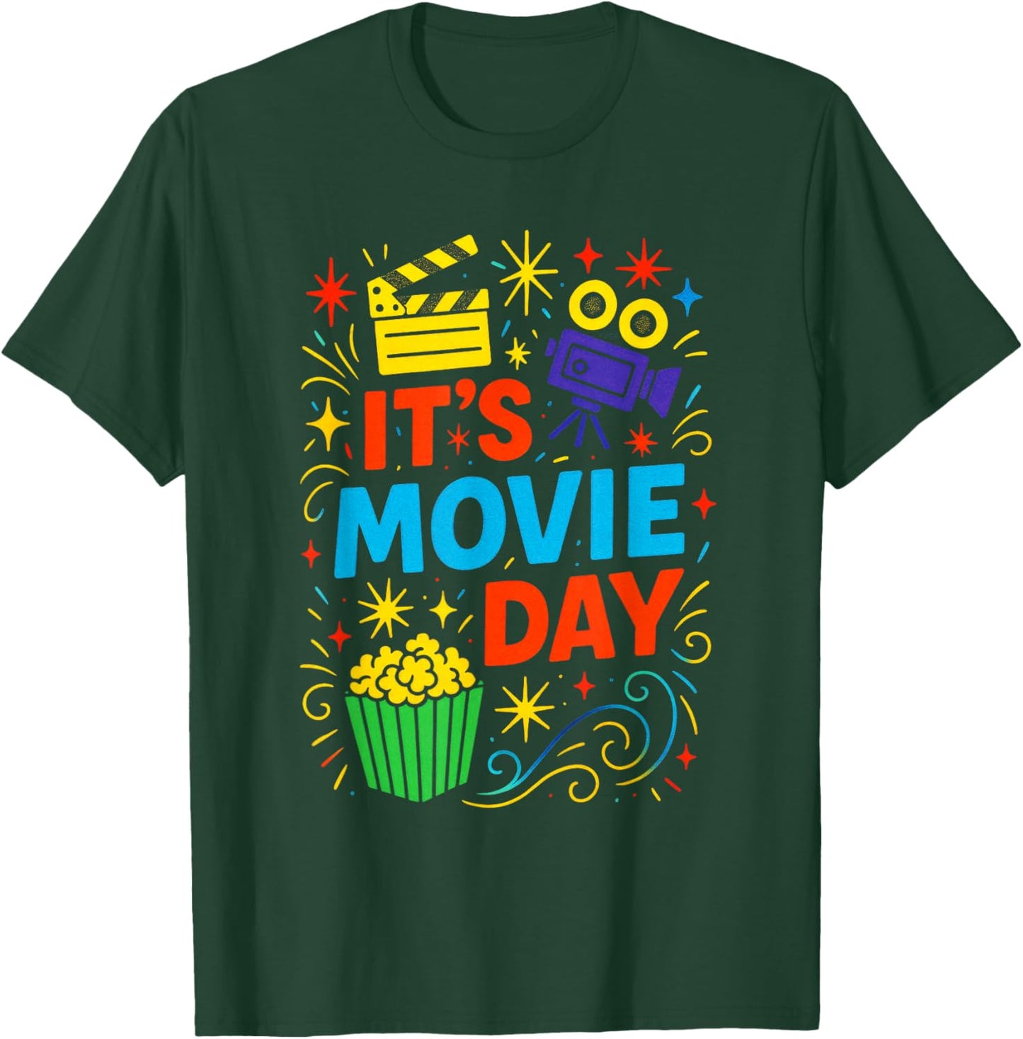 It's Movie Day - Film Buff Cinema Fans T-Shirt - T-Shirt | Forest