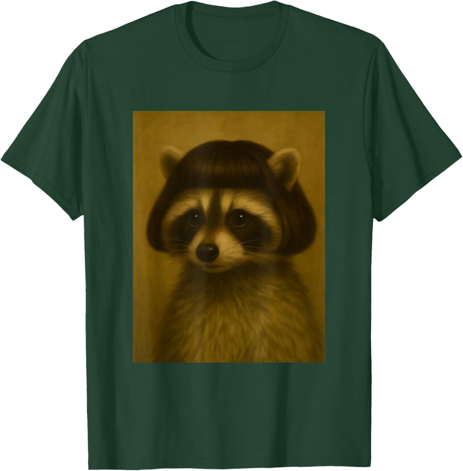 Funny Raccoon Bob Haircut Viral Meme T-Shirt - T-Shirt | Forest