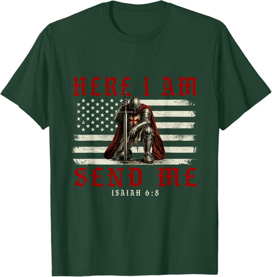 Here I Am Send Me Isaiah 6-8 - Easter Christian Faith T-Shirt - T-Shirt | Forest