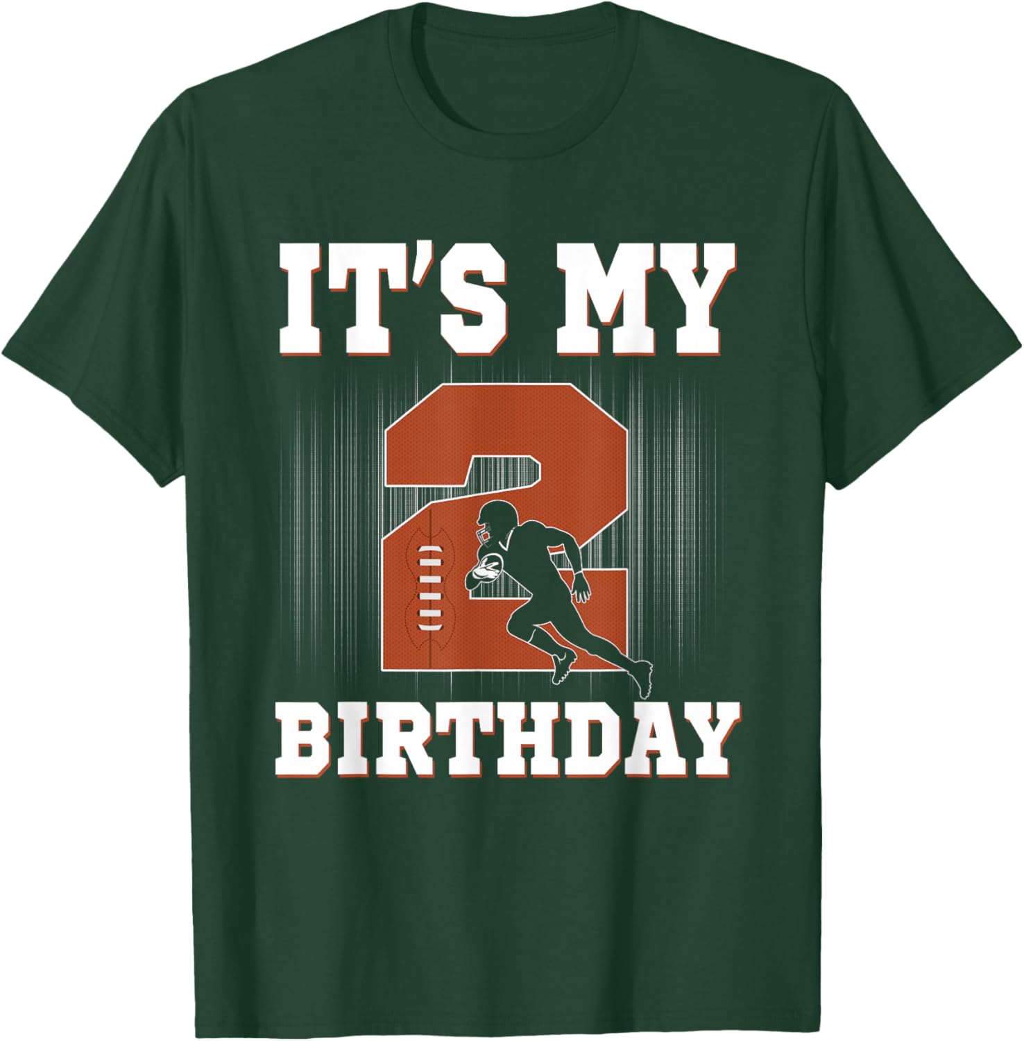 It's My 2nd Birthday Boy 2 Year Old Football Theme Party T-Shirt - T-Shirt | Forest
