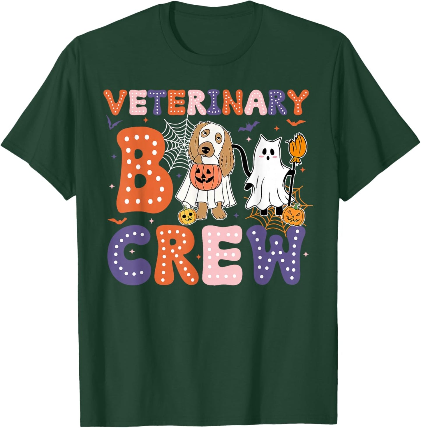 Veterinary Boo Crew Veterinarian Vet Tech Spooky Halloween T-Shirt - T-Shirt | Forest