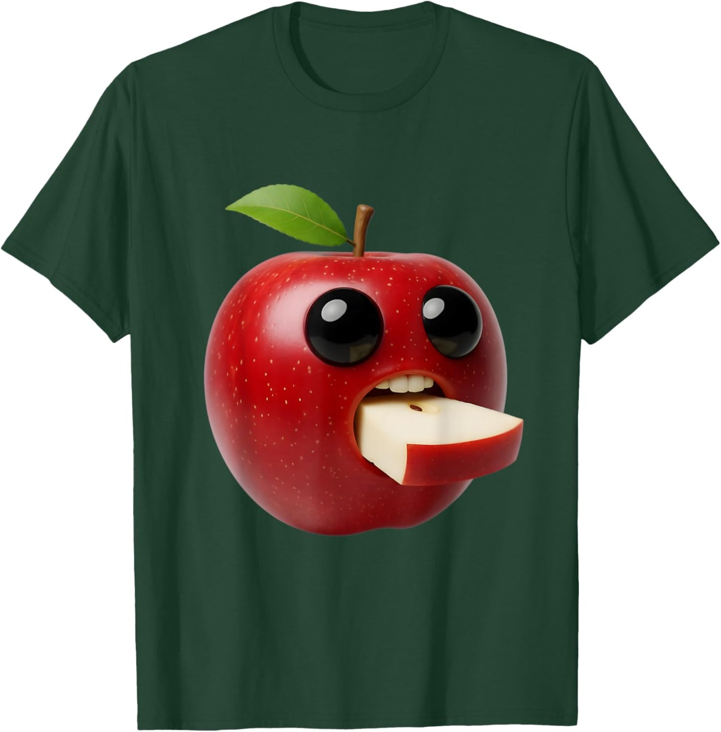 Niche Fruits Funny Apple Meme Brainrot Surreal T-Shirt - T-Shirt | Forest