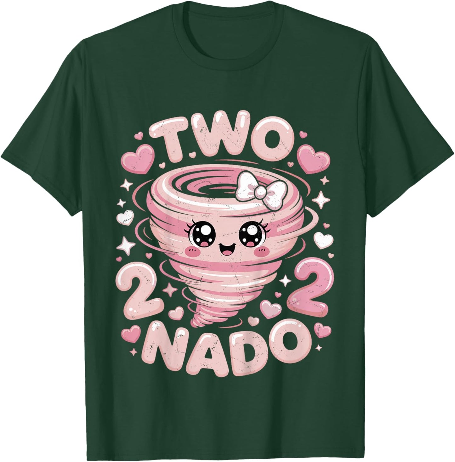 Two Nado 2nd Birthday Funny 2 Year Old Girls Kids Toddler T-Shirt - T-Shirt | Forest