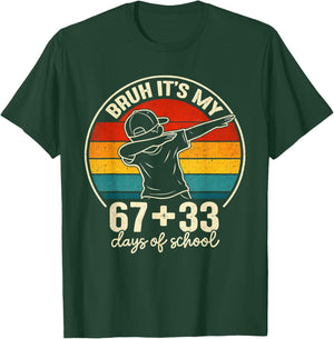Bruh Its My 67 33 Days of School Boys 100th Day 67 Meme Kids T-Shirt - T-Shirt | Forest