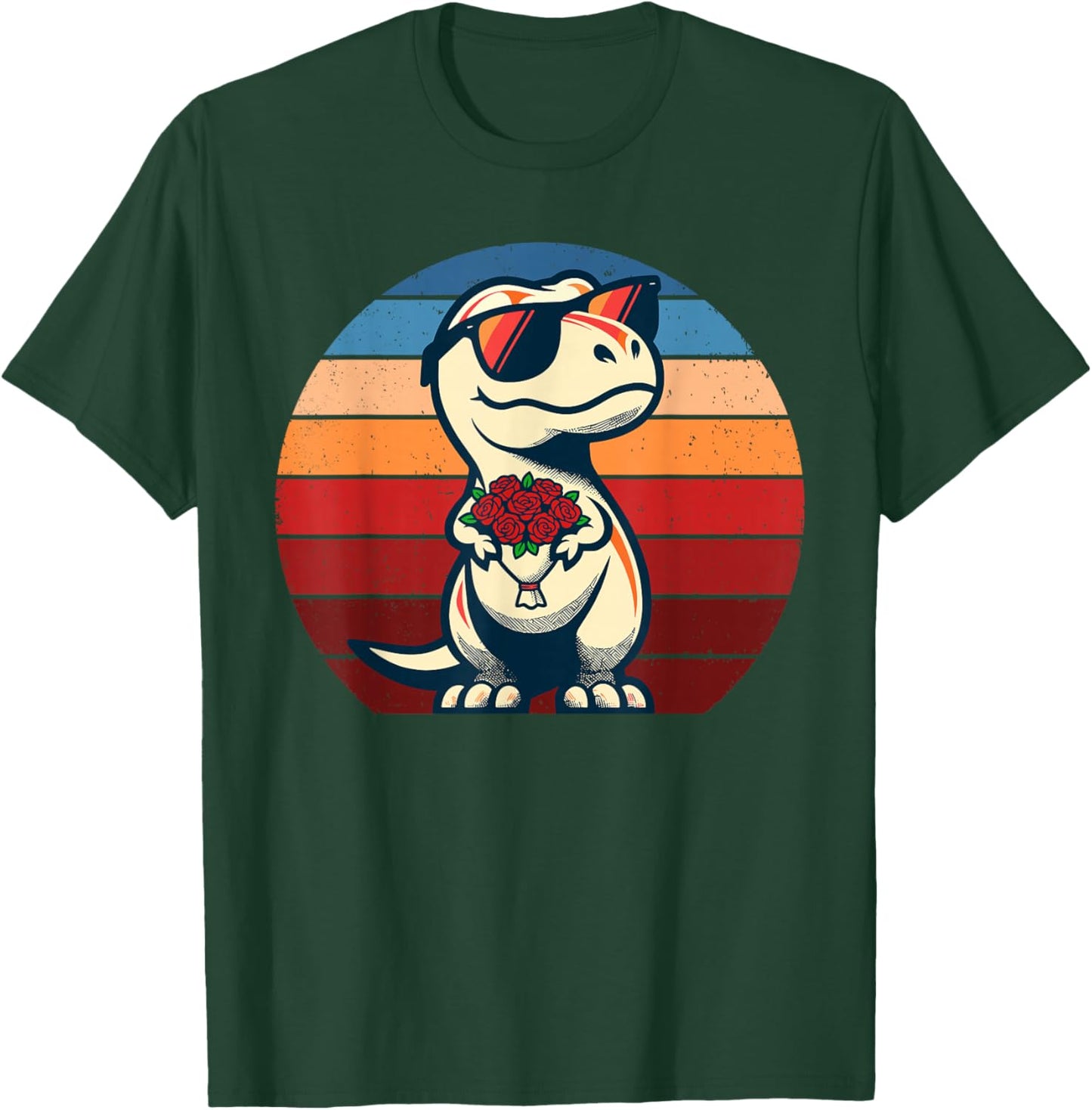 Dinosaur T-Rex Love Men Women Kids Funny St. Valentine's T-Shirt - T-Shirt | Forest