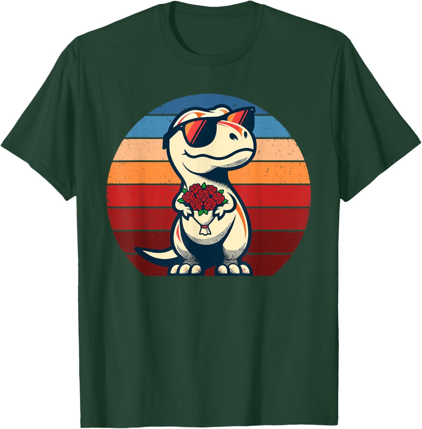Dinosaur T-Rex Love Men Women Kids Funny St. Valentine's T-Shirt - T-Shirt | Forest