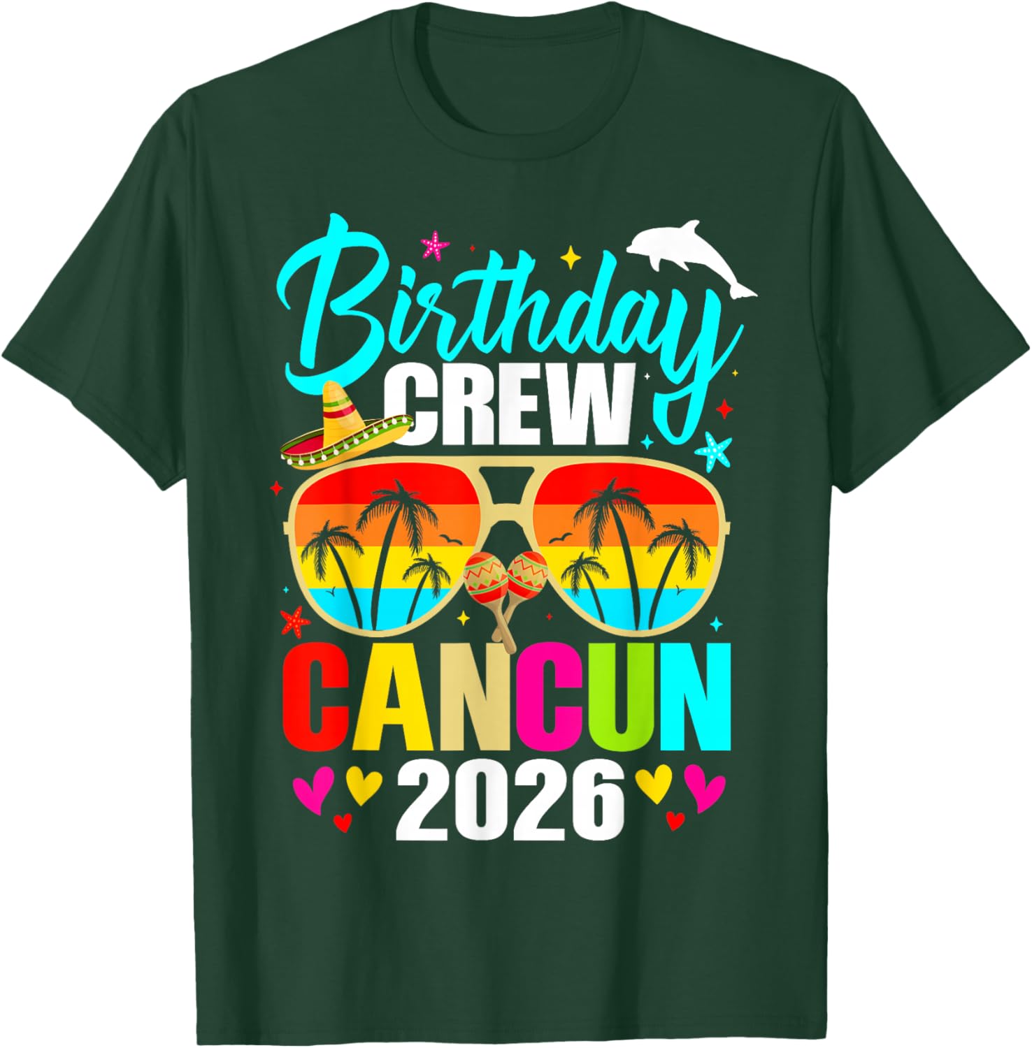 Mexico Cancun Birthday Boy Trip Vacation 2026 Matching Group T-Shirt - T-Shirt | Forest