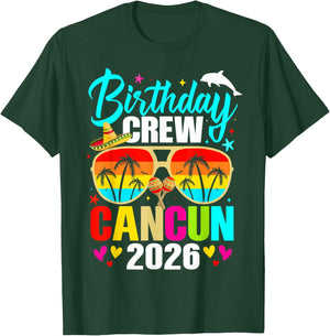Mexico Cancun Birthday Boy Trip Vacation 2026 Matching Group T-Shirt - T-Shirt | Forest