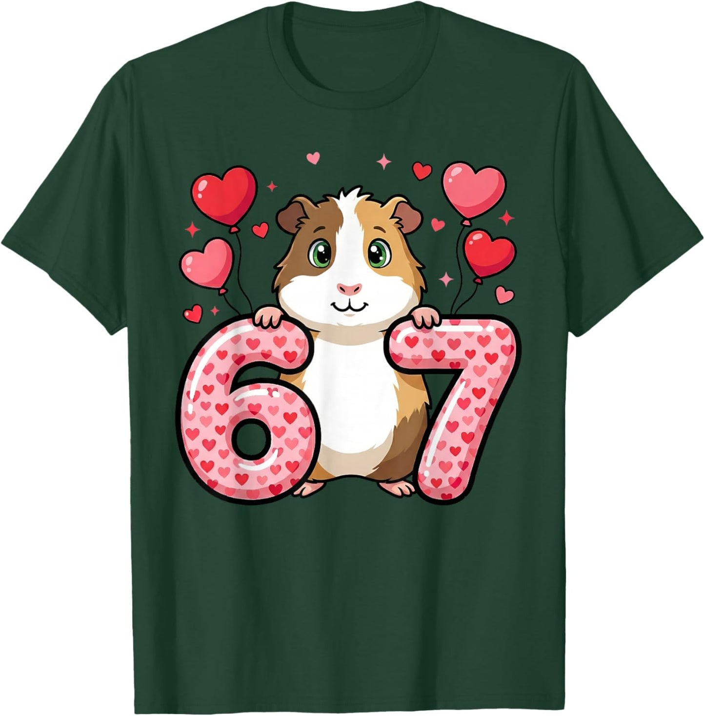 Cute 67 Heart Guinea Pig Love T-Shirt - T-Shirt | Forest