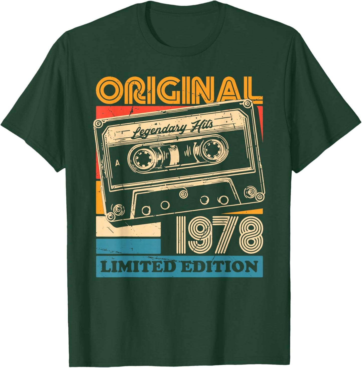 47th Birthday Retro Vintage 1978 Men Women T-Shirt - T-Shirt | Forest