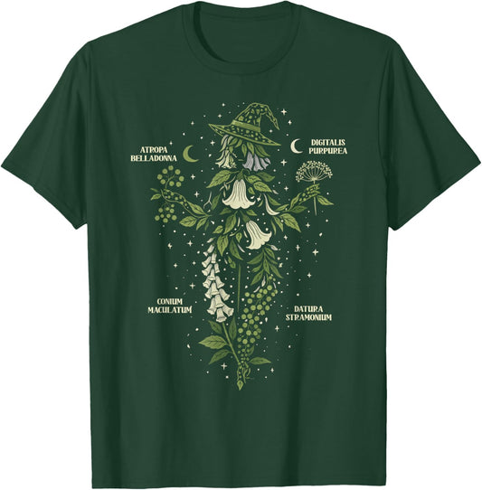Gardening Gardener Botanical Witch Lover Poisonous Plants T-Shirt - T-Shirt | Forest