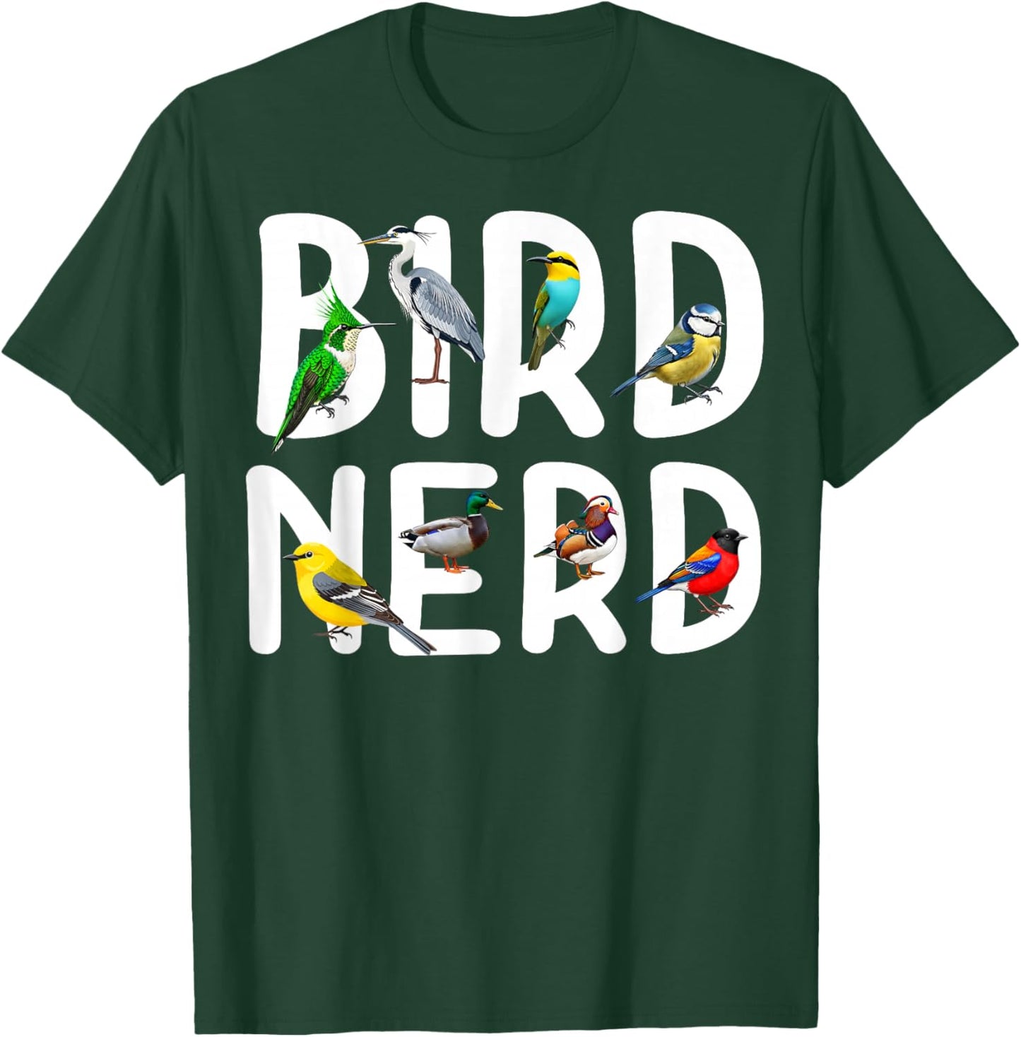 Funny Bird Nerd Colorful Birdwatcher Geek Ornithologist T-Shirt - T-Shirt | Forest
