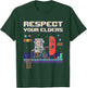 Respect Your Elders Retro Gaming Funny Gamer Controller T-Shirt - T-Shirt | Forest