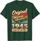 80th Birthday Retro Vintage 1945 Men Women T-Shirt - T-Shirt | Forest
