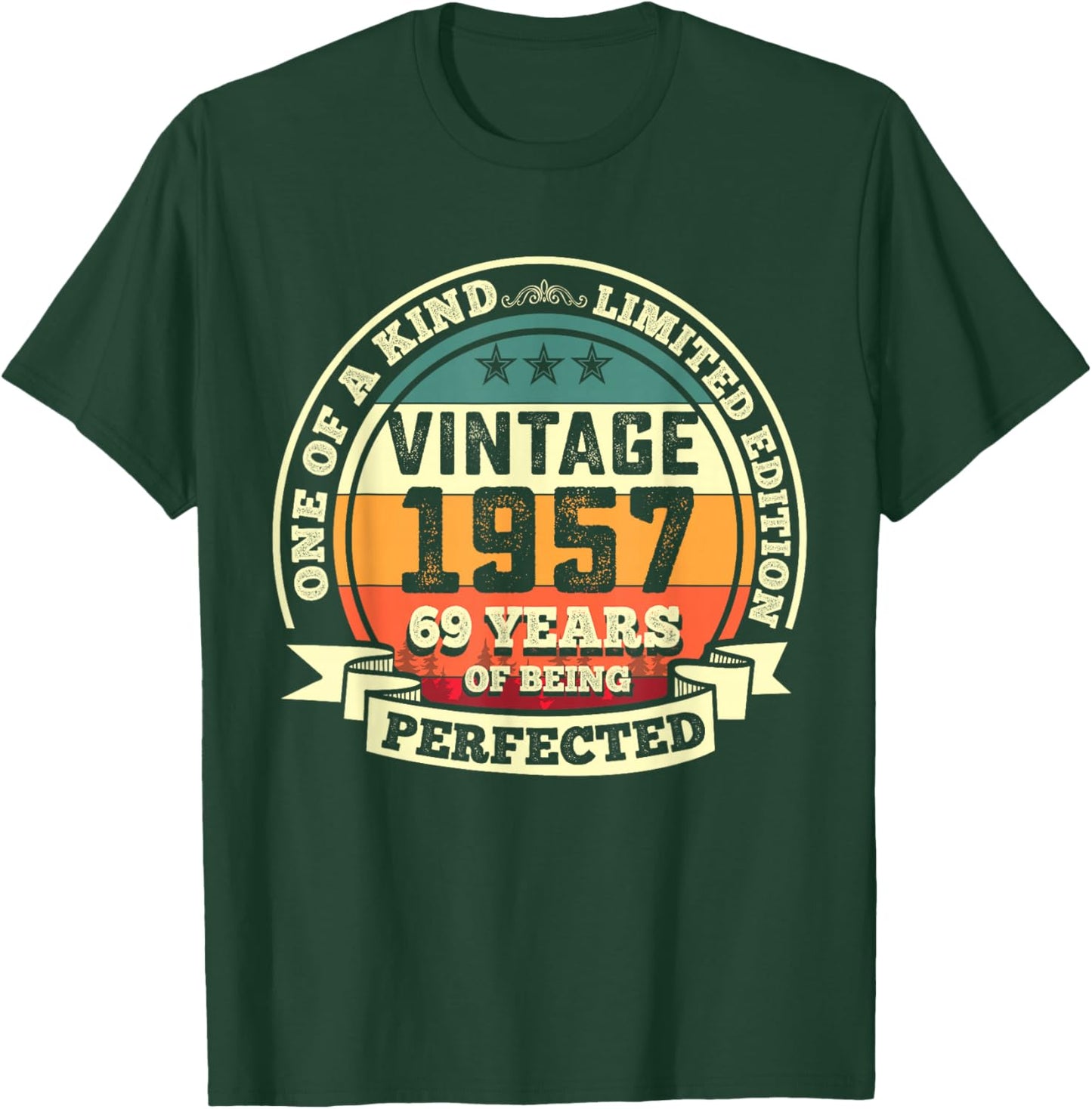 69th Birthday Gift 69 Years of Being Perfected 69 Yrs Old T-Shirt - T-Shirt | Forest
