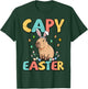 Capy Easter Capybara Bunny Ears Cute Rodent Women Girls Kids T-Shirt - T-Shirt | Forest