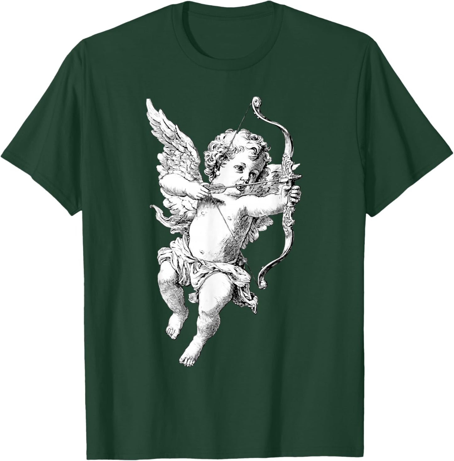 Retro Cherub Angel Cupid Vintage Aesthetic Valentine Day T-Shirt - T-Shirt | Forest