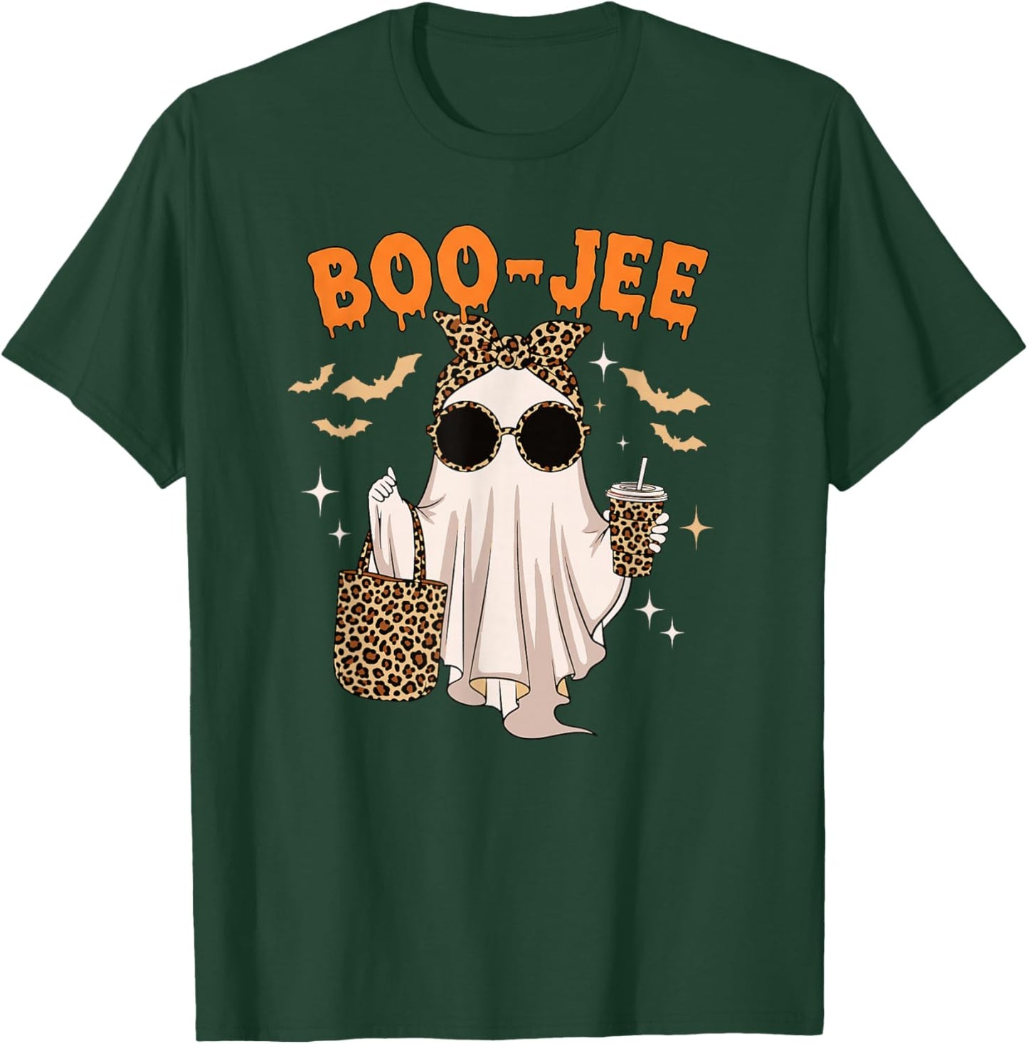 Boo-JEE Ghost Halloween Fashion for Trendy Spirit Lovers T-Shirt - T-Shirt | Forest