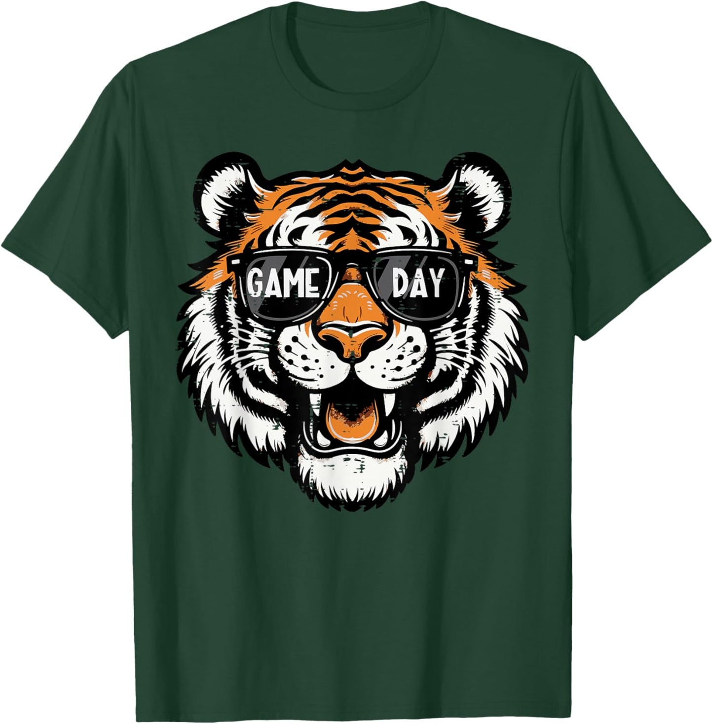 Tiger Sunglasses Women Men Kids Boys Girls Youth Teen T-Shirt - T-Shirt | Forest