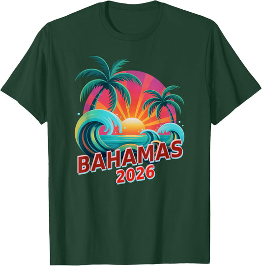 All Girls Bahamas 2026 Sisters Vacation Beaching Vacay Moms T-Shirt - T-Shirt | Forest