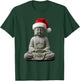 Zen Buddha Meditating Santa Hat Funny Holiday Christmas T-Shirt - T-Shirt | Forest