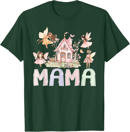 Fairy Mama Magical Floral Birthday Girl Fairytale Matching T-Shirt - T-Shirt | Forest