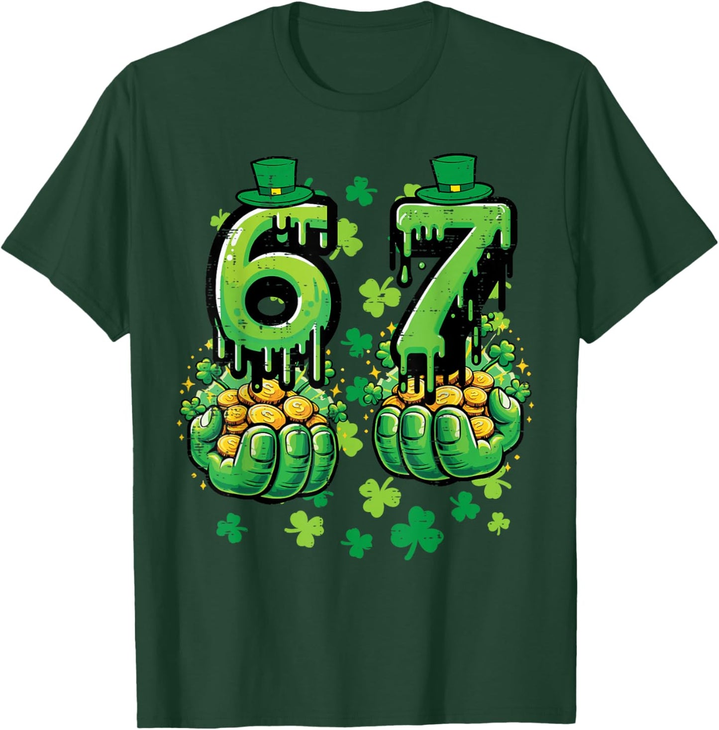 6 7 St Patricks Day 67 Six Seven Meme Teacher Boy Kids Youth T-Shirt - T-Shirt | Forest