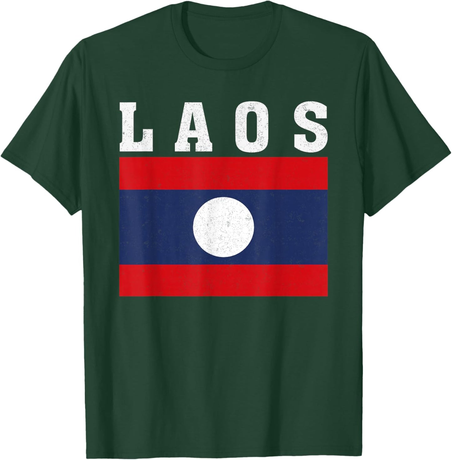 Laos Flag Patriotic National Roots Souvenir T-Shirt - T-Shirt | Forest