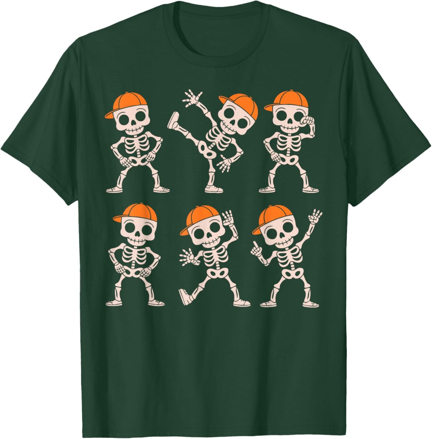 Funny Cute Dancing Skeleton Halloween Boys Kids Toddlers T-Shirt - T-Shirt | Forest