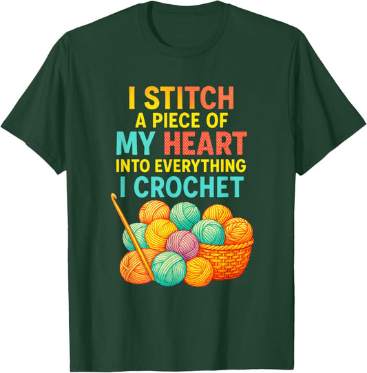 Crochet Funny T-Shirt - T-Shirt | Forest