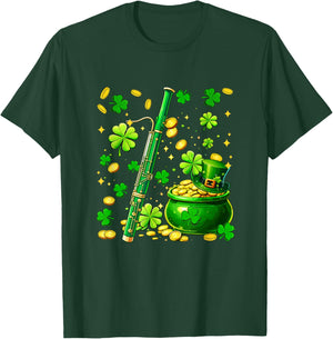 Bassoon Instrumentalist St. Patrick's Day Shamrocks Coins T-Shirt - T-Shirt | Forest