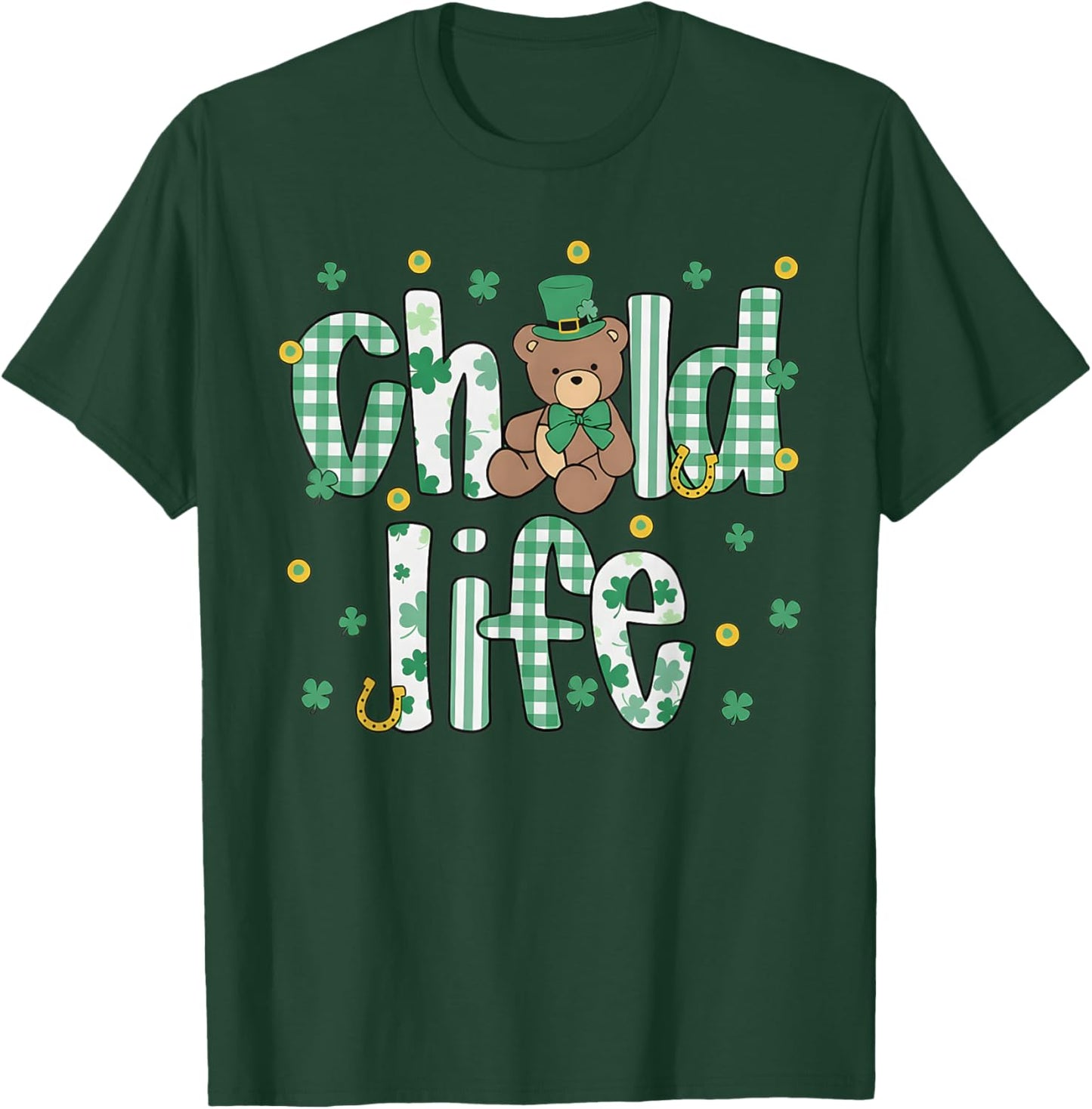 Child Life St. Patricks Day CCLS Life Crew St. Pattys Day Wo T-Shirt - T-Shirt | Forest