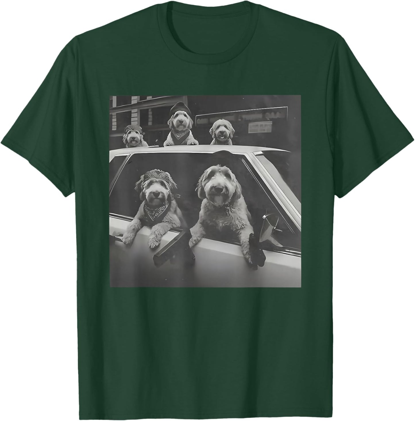 Funny Dog Gang Vintage Goldendoodle Meme T-Shirt - T-Shirt | Forest