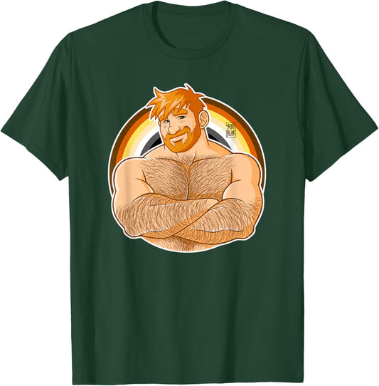 Adam Likes Crossing Arms Bare Chest - Ginger Edition T-Shirt - T-Shirt | Forest