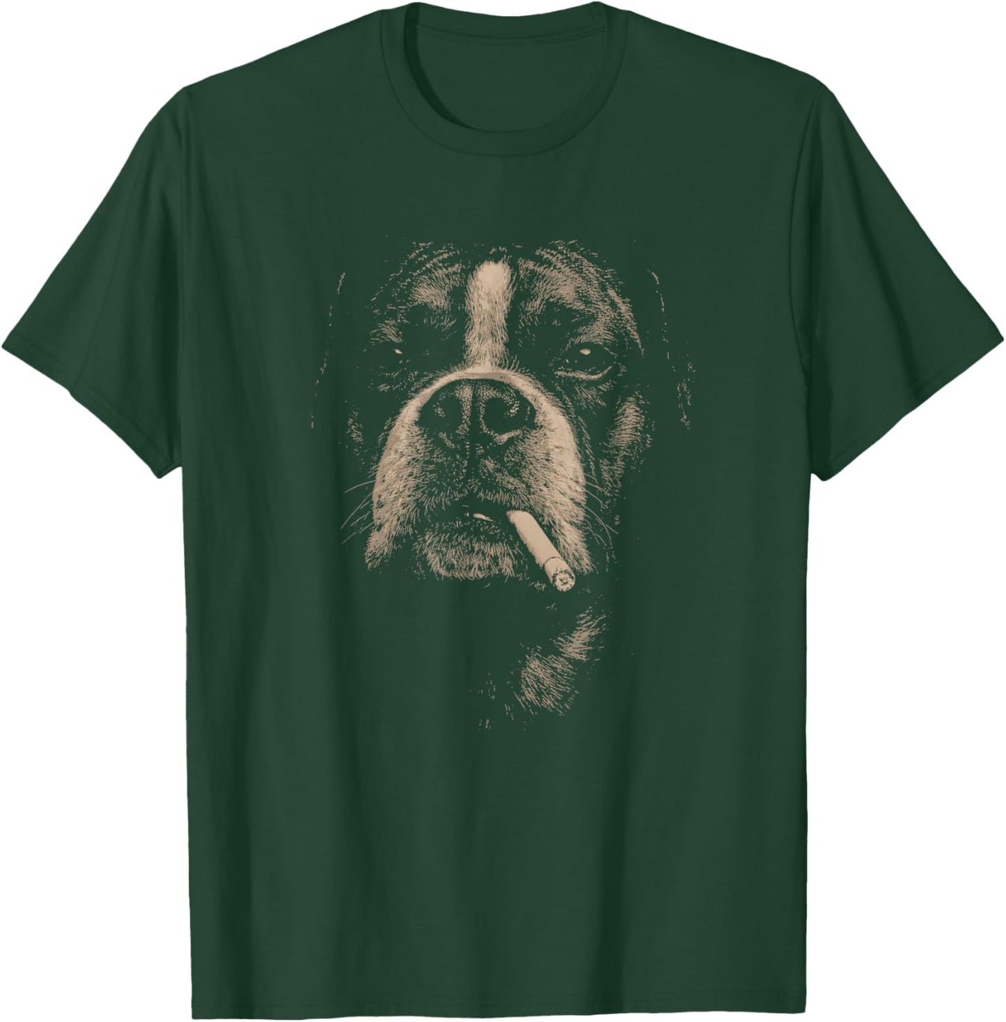 Dog Smoking Cigarette Funny Boxer Meme T-Shirt - T-Shirt | Forest