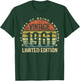 Vintage 1961 Limited Edition 65-Year-Old 65th Birthday T-Shirt - T-Shirt | Forest
