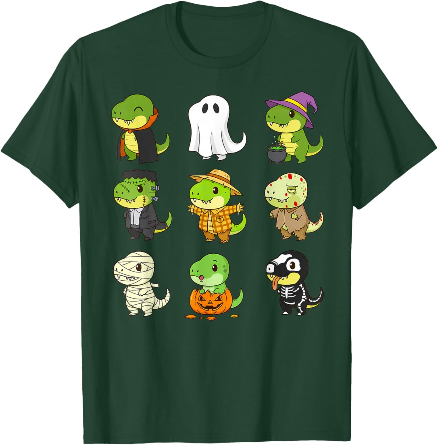 Cute T-Rex Spooky Halloween Costume Tyrannosaurus Dinosaur T-Shirt - T-Shirt | Forest