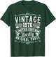Born in 1976 Birthday, Vintage Mostly Original Parts Funny T-Shirt - T-Shirt | Forest
