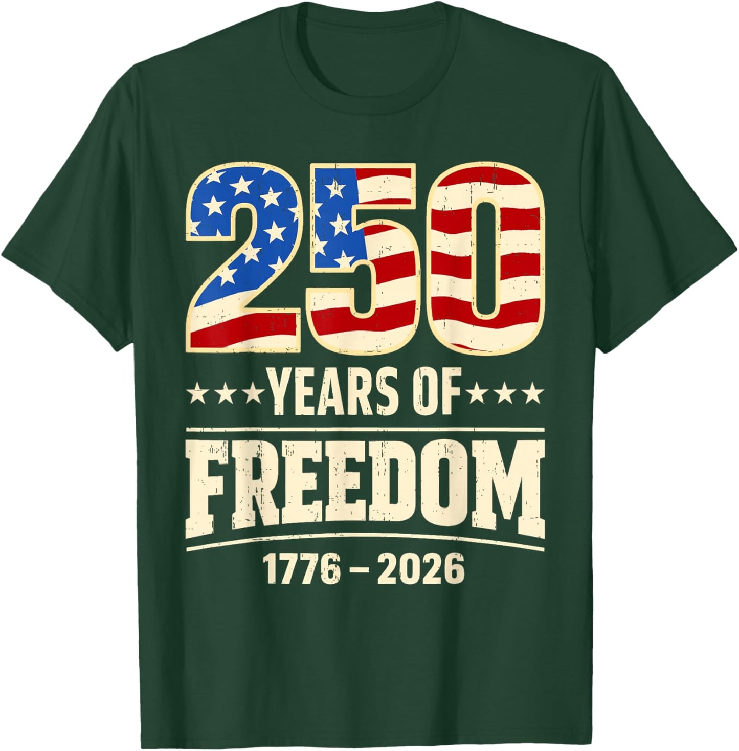 1776 2026 250th Birthday T-Shirt - T-Shirt | Forest