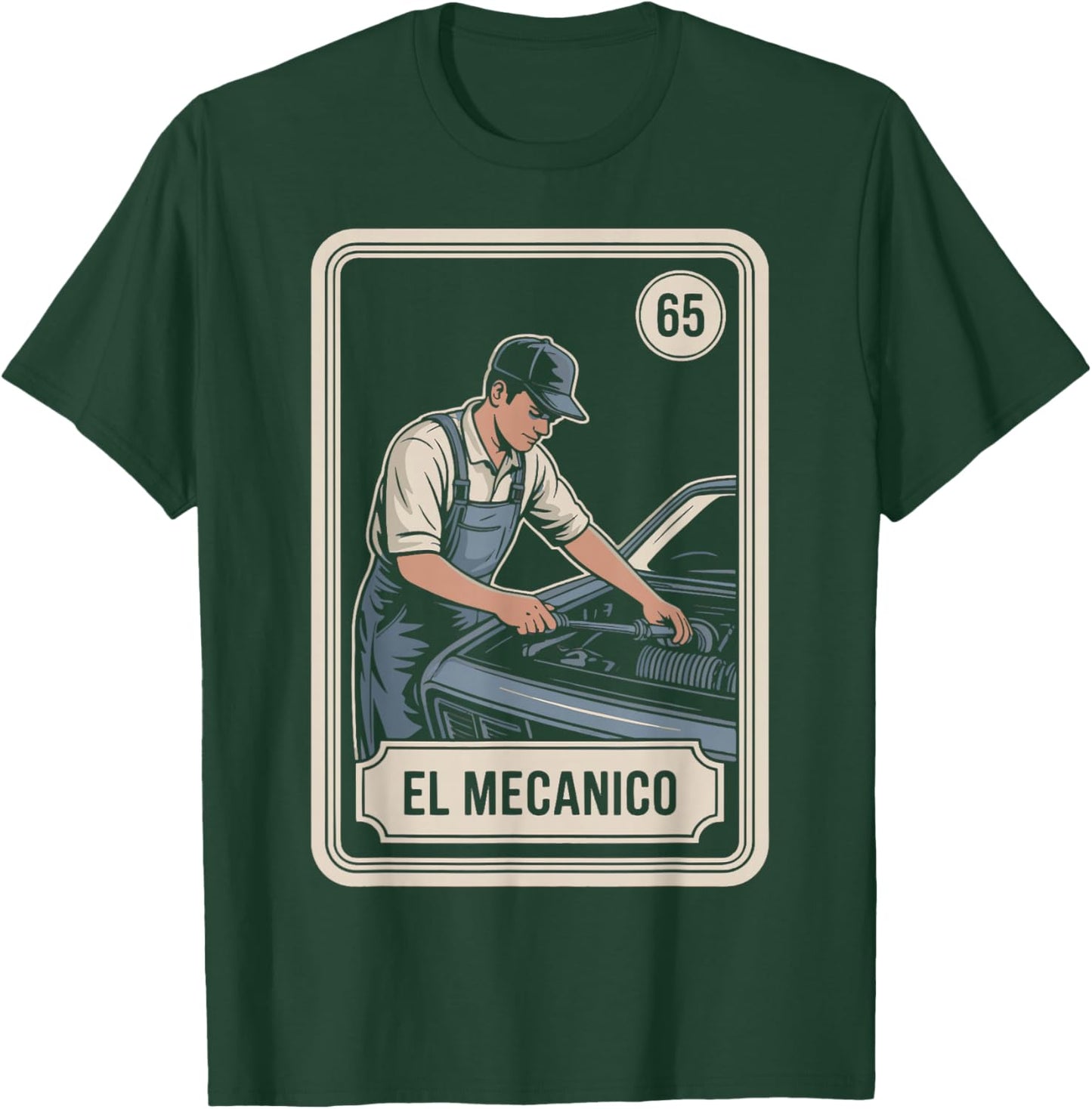 EL Mecanico Lottery Spanish Bingo Card Game T-Shirt - T-Shirt | Forest