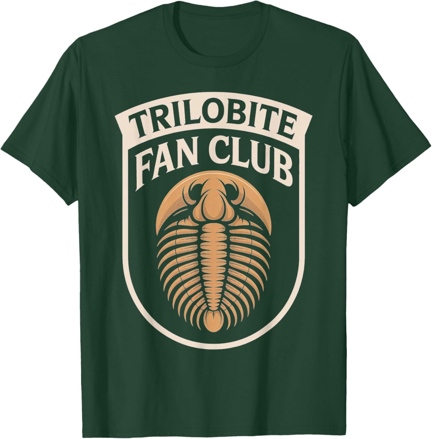 Trilobite Enthusiast Vintage Circle Logo Fossil Club Design T-Shirt - T-Shirt | Forest