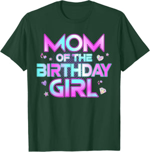 Mom of The Birthday Girl Matching Family Birthday Party T-Shirt - T-Shirt | Forest