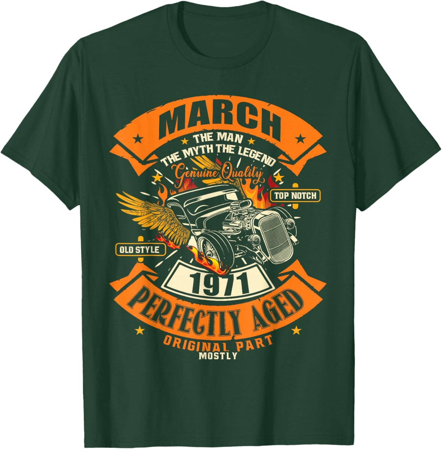 55th Birthday Gift Man Myth Legend March 1971 55 Yrs Old T-Shirt - T-Shirt | Forest