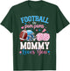 Football or Pom Poms Mommy Loves You Baby Gender Reveal T-Shirt - T-Shirt | Forest