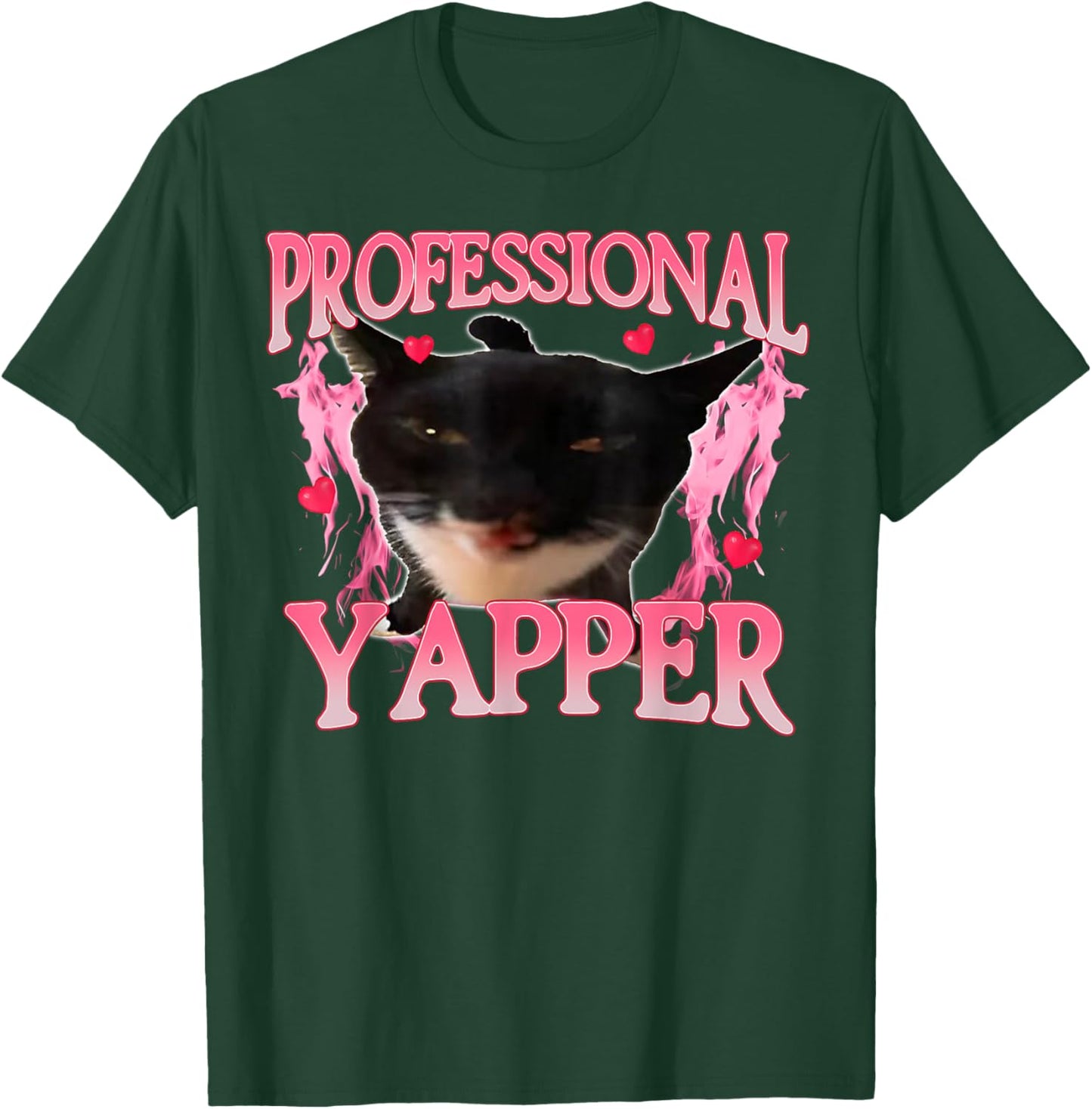 Funny Oddly Specific Dank Professional Yapper Cat Meme T-Shirt - T-Shirt | Forest