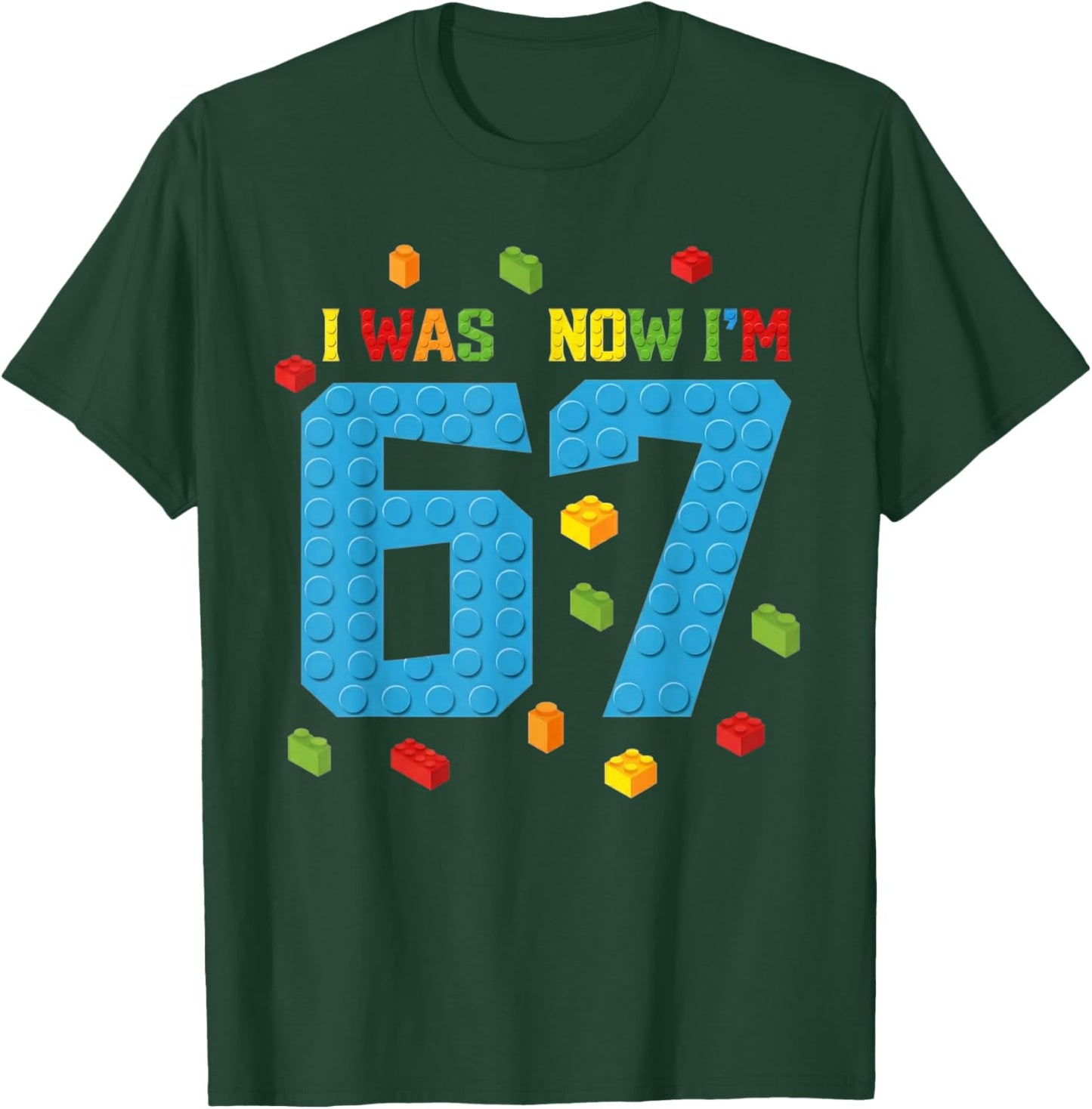 i was 6 Now im 7 Birthday Master Builder Kids Boys 6 7 Bday T-Shirt - T-Shirt | Forest