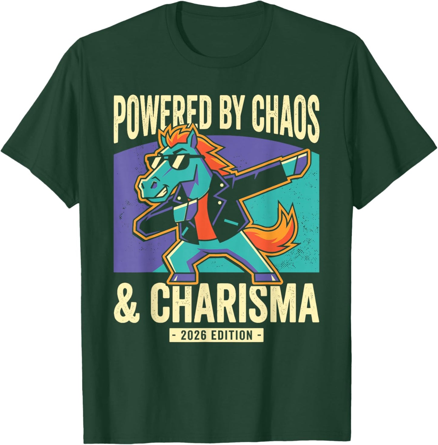 Fire Horse 2026 Chaos Charisma Astrology T-Shirt - T-Shirt | Forest